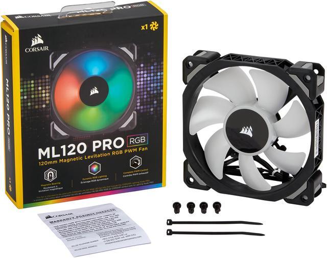 Alt view image 17 of 17 - CORSAIR ML120 PRO RGB, 120mm Premium Magnetic Levitation RGB LED PWM Fan, CO-9050075-WW. Single Pack.
